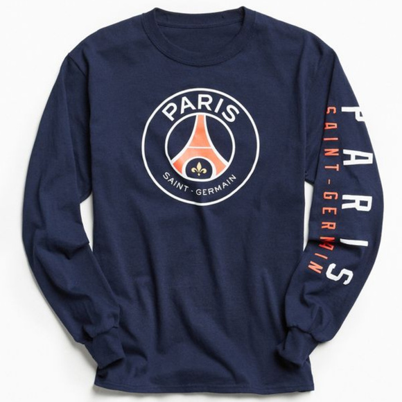 PSG Other - PSG Paris St. Germain Long Sleeve Tee Blue Sz M